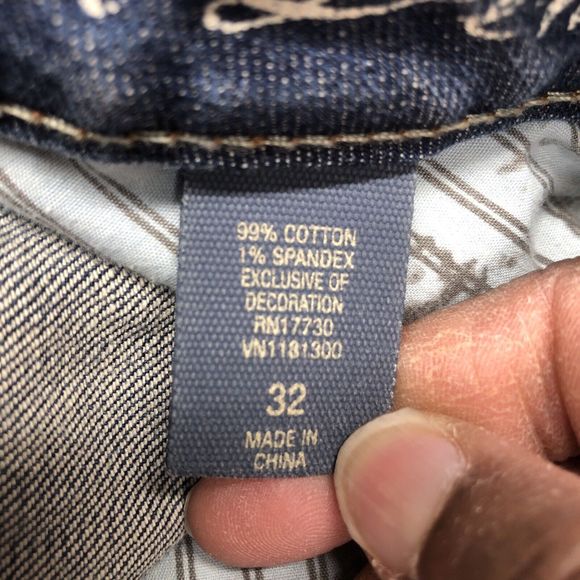 Converse One Star Women's Denim Jeans 32 Sheridan Skinny Distressed Destroyed - Picture 14 of 16